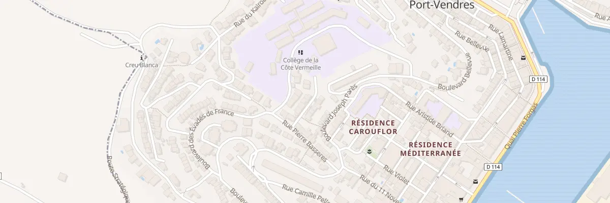 Plan du 7 Rue Aristide Maillols à Port-Vendres