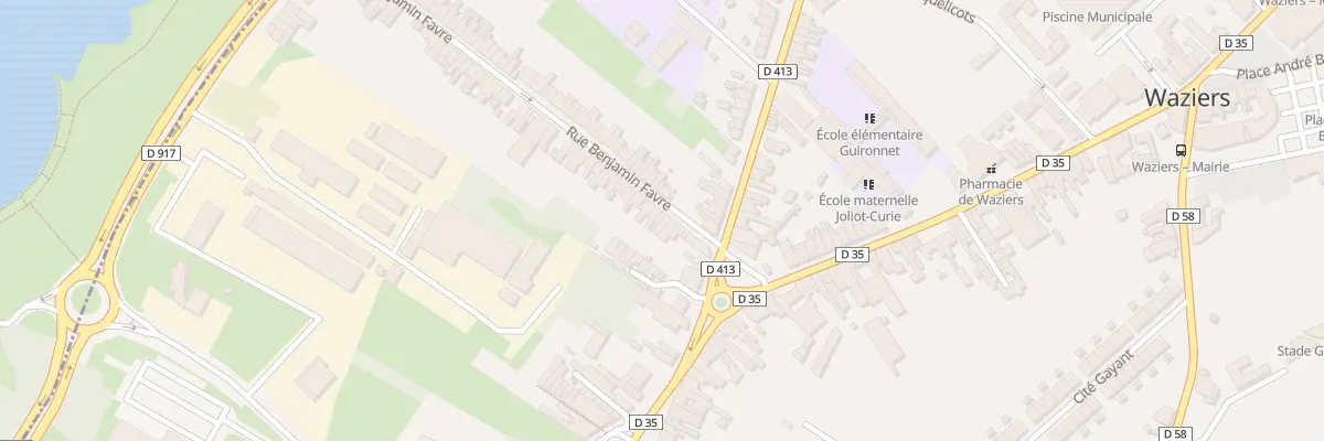 Plan du 9 Rue Benjamin Favre à Waziers