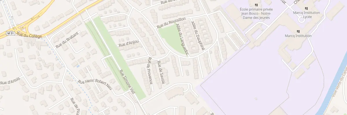 Plan du 2 Rue d’Alsace à Marcq-en-Barœul