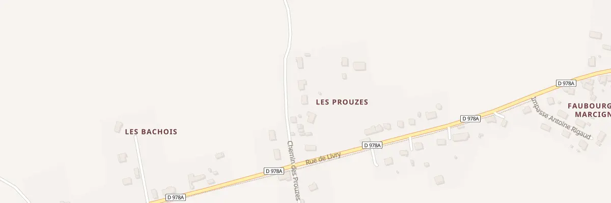 Plan du 1004 Les Prouzes à Saint-Pierre-le-Moûtier