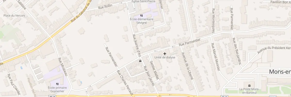 Plan du 21 Rue Parmentier à Mons-en-Barœul