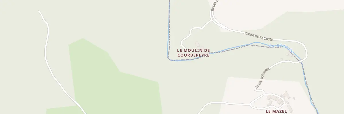 Plan du 5054 Le Moulin de Courbepeyre à Arzenc-d’Apcher