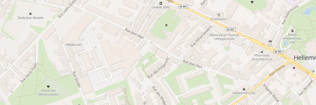 Plan du 13 Rue Jean Bart Hellemmes à Lille