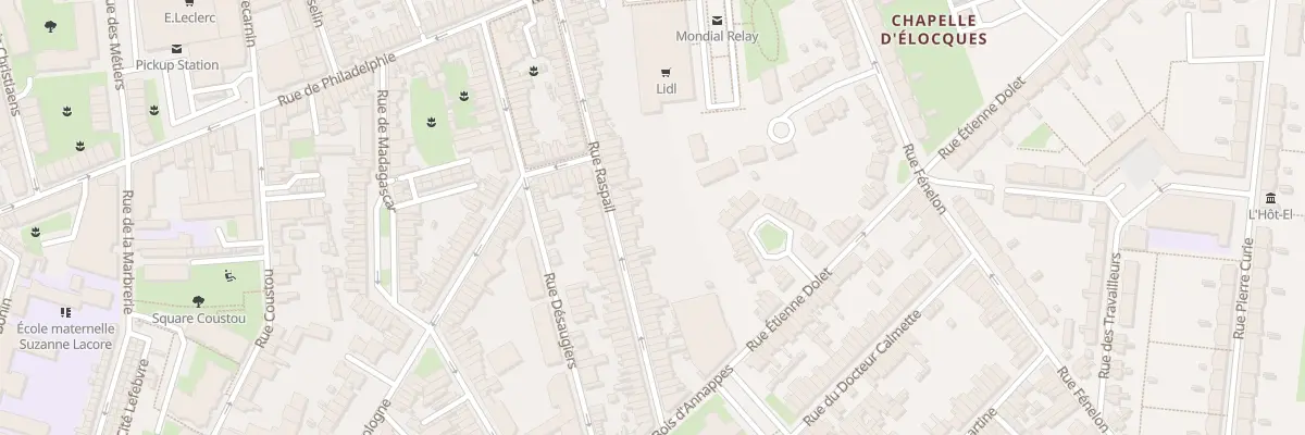 Plan du 55 Rue Raspail à Lille