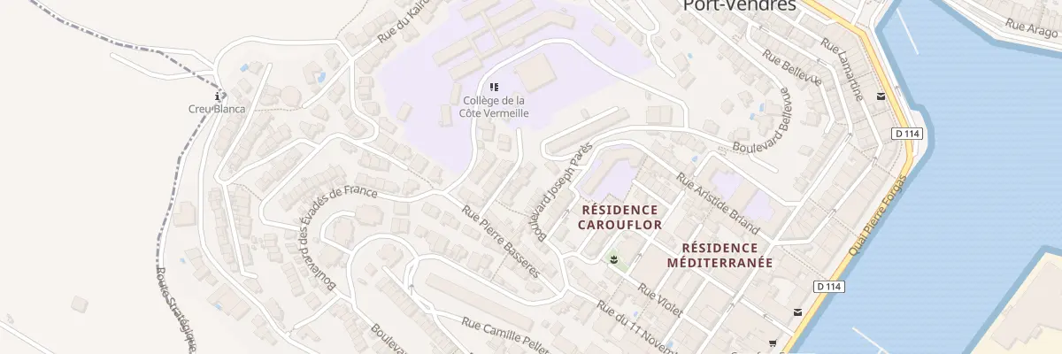 Plan du 10 Rue Aristide Maillols à Port-Vendres