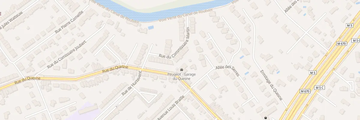 Plan du 20 Rue du Commissaire Martin à Marcq-en-Barœul