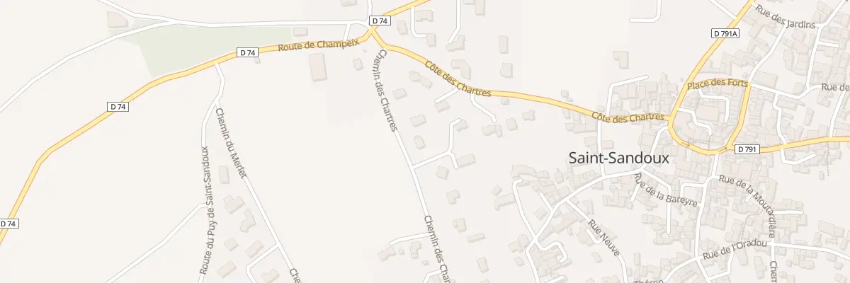 Plan du 20 Che des Chartres à Saint-Sandoux