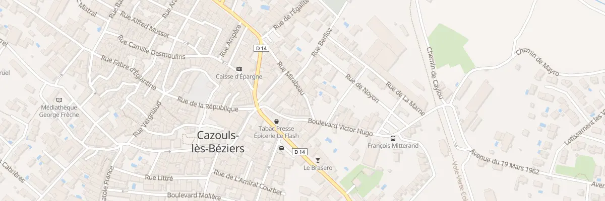 Plan du 3 Rue Mirabeau à Cazouls-lès-Béziers