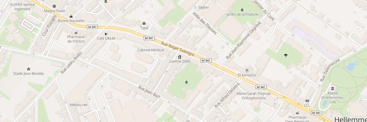 Plan du 66 Rue Roger Salengro à Lille