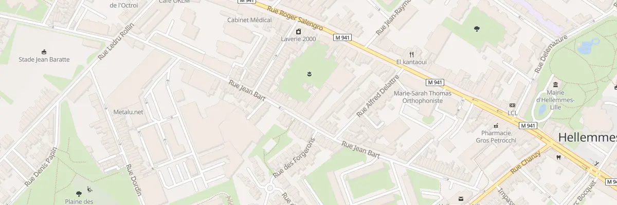 Plan du 96 Rue Jean Bart Hellemmes à Lille