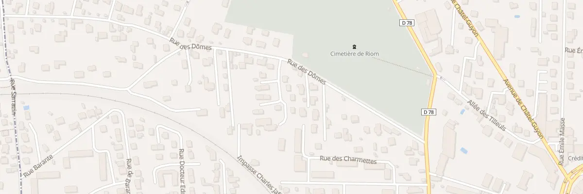 Plan du 20 Rue des Dômes à Riom