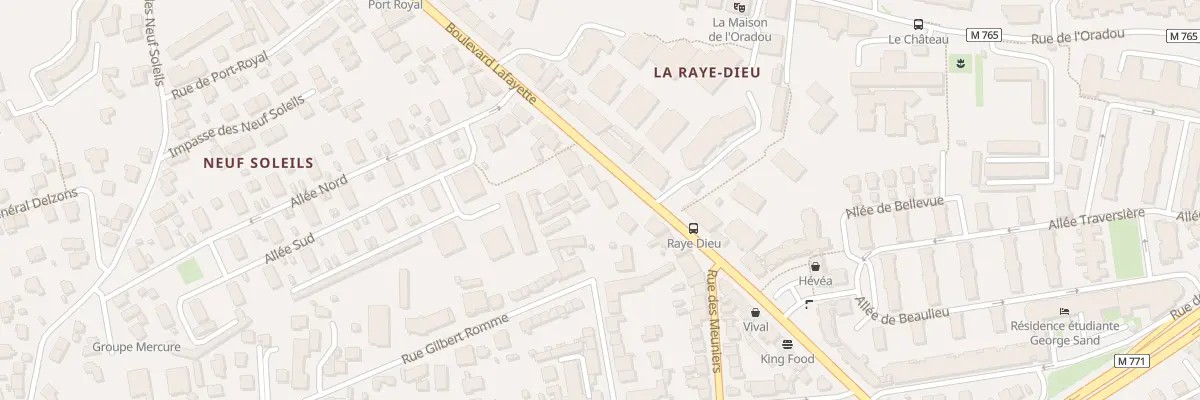 Plan du 128 Bd Lafayette à Clermont-Ferrand