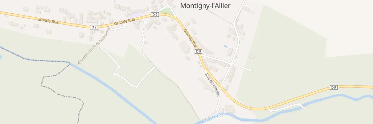 Plan du 3 Gr Grande Rue à Montigny-l’Allier