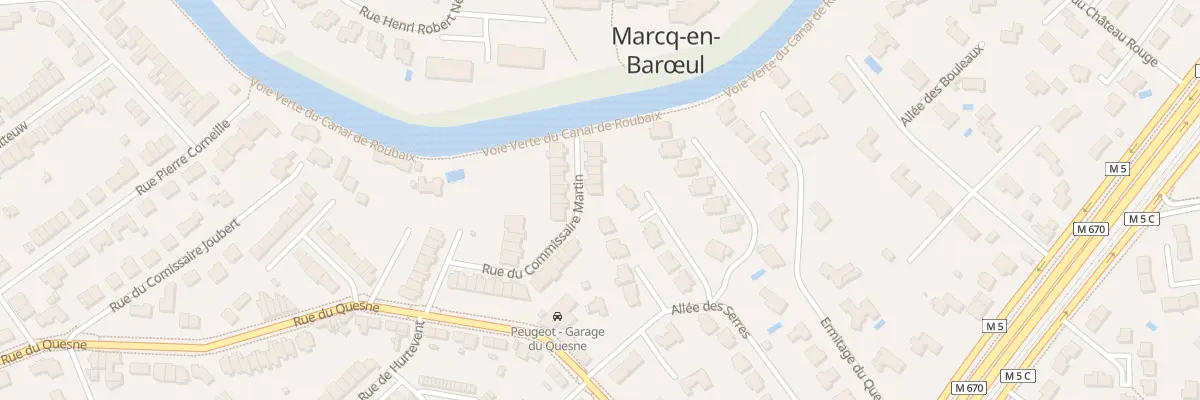 Plan du 30 Rue du Commissaire Martin à Marcq-en-Barœul