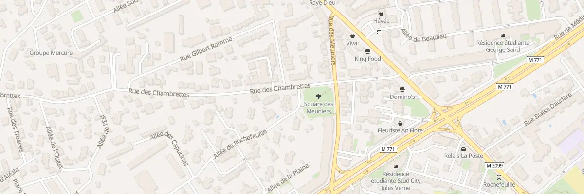 Plan du 80 Rue des Chambrettes à Clermont-Ferrand