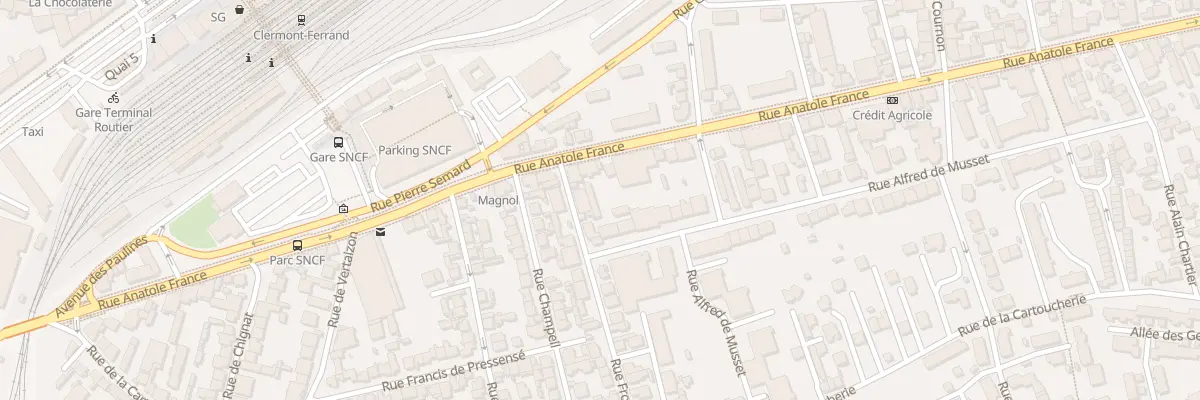 Plan du 3 Rue Alfred de Musset à Clermont-Ferrand