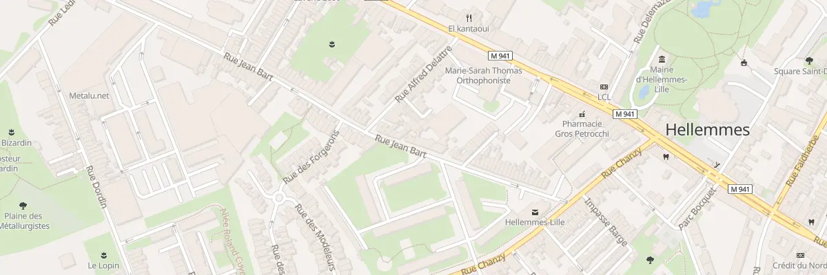 Plan du 64 Rue Jean Bart Hellemmes à Lille