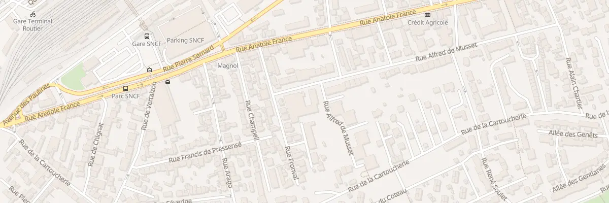 Plan du 8 Rue Alfred de Musset à Clermont-Ferrand