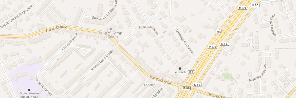 Plan du 105T Rue du Quesne à Marcq-en-Barœul