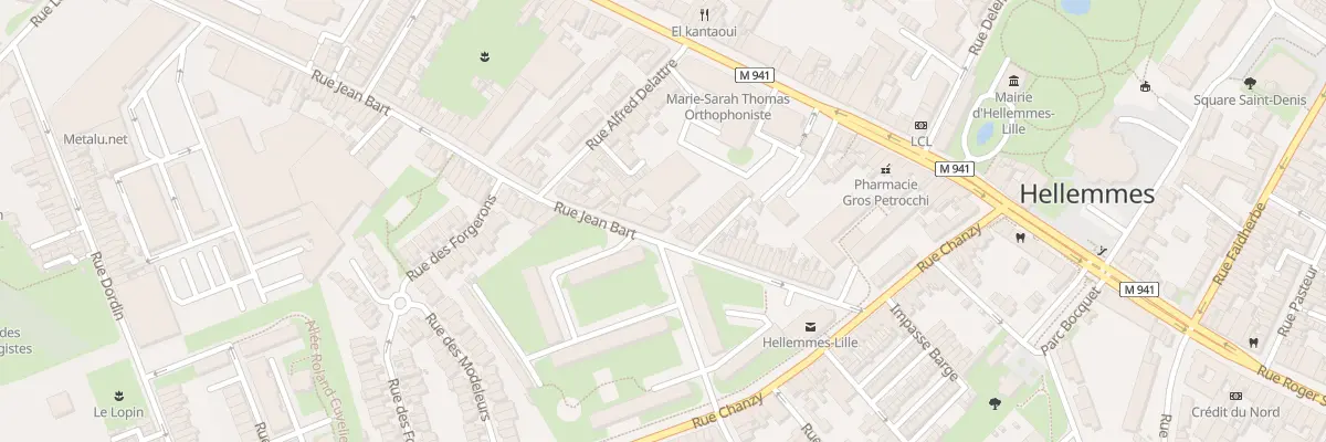 Plan du 56 Rue Jean Bart Hellemmes à Lille