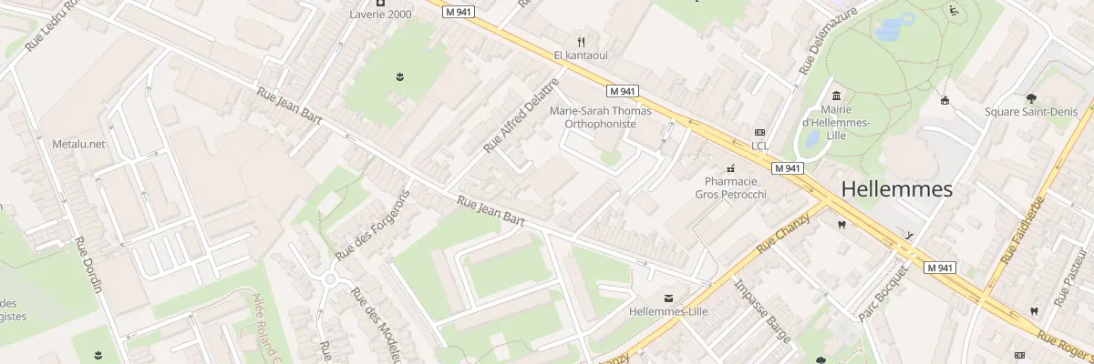Plan du 58 Rue Jean Bart Hellemmes à Lille