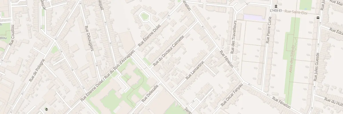 Plan du 20 Rue du Docteur Calmette à Lille