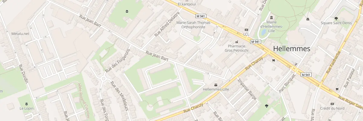 Plan du 50 Rue Jean Bart Hellemmes à Lille