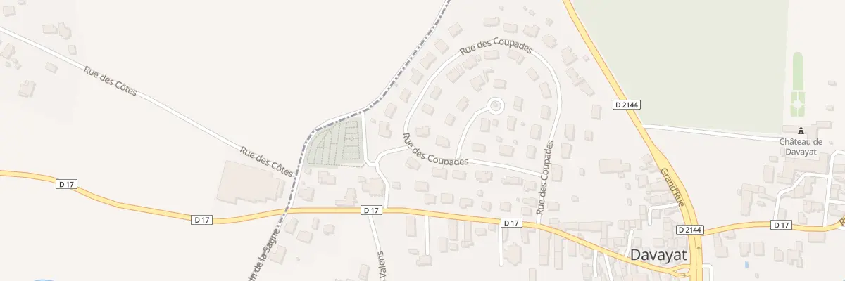 Plan du 41 Rue des Coupades à Davayat