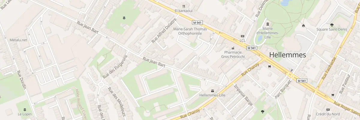 Plan du 54 Rue Jean Bart Hellemmes à Lille