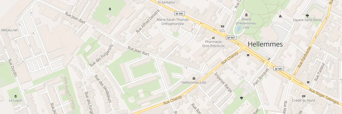 Plan du 42 Rue Jean Bart Hellemmes à Lille