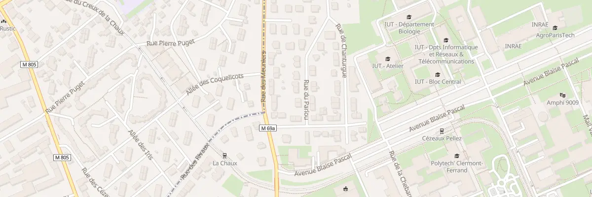 Plan du 3 Rue du Pariou à Aubière