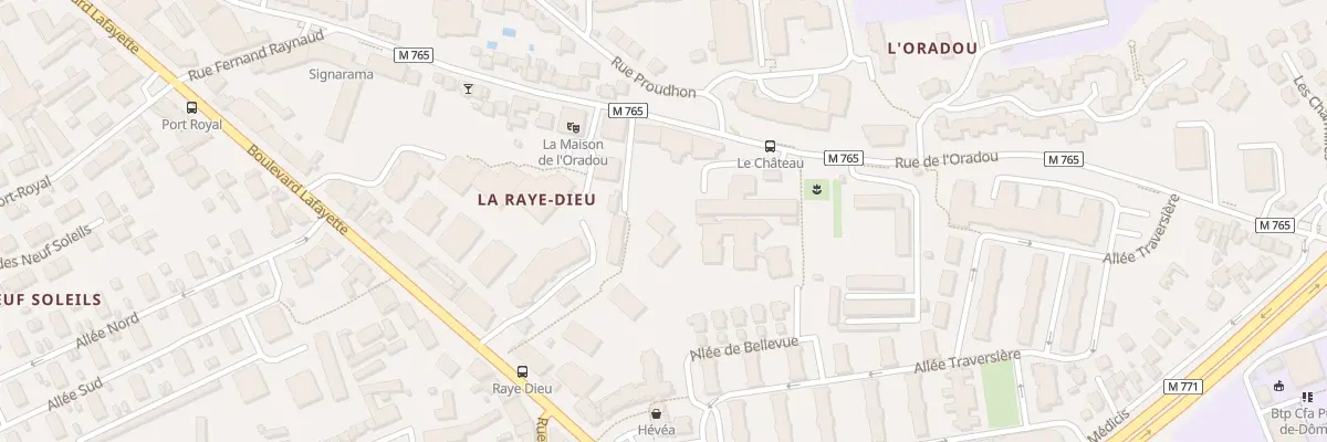 Plan du 98T Rue de l’Oradou à Clermont-Ferrand
