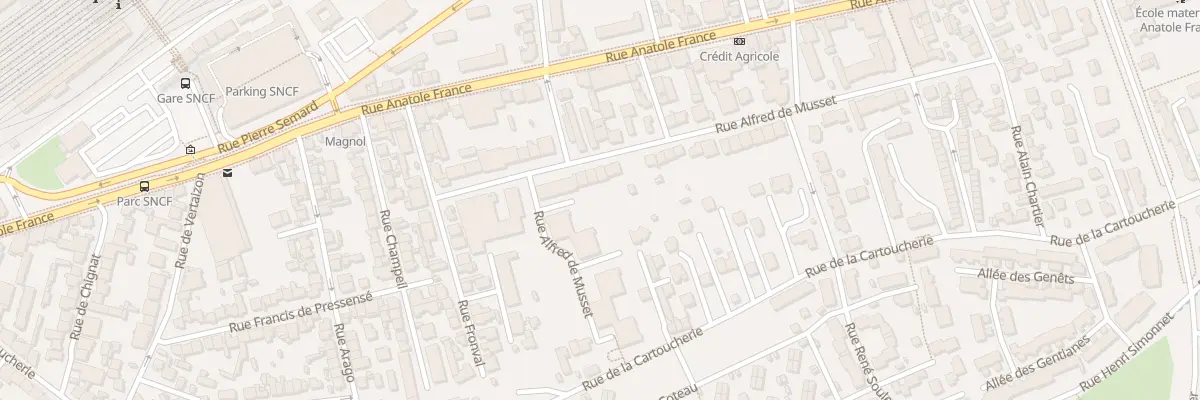 Plan du 26 Rue Alfred de Musset à Clermont-Ferrand