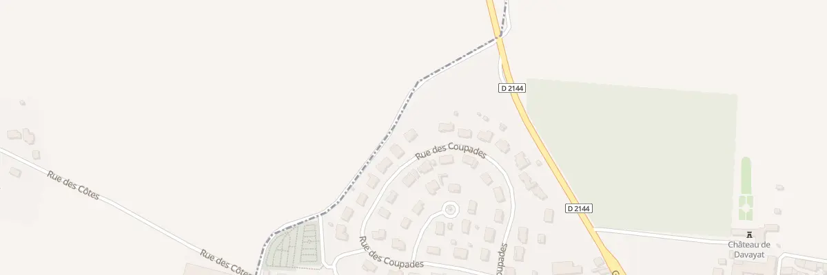 Plan du 16 Rue des Coupades à Davayat