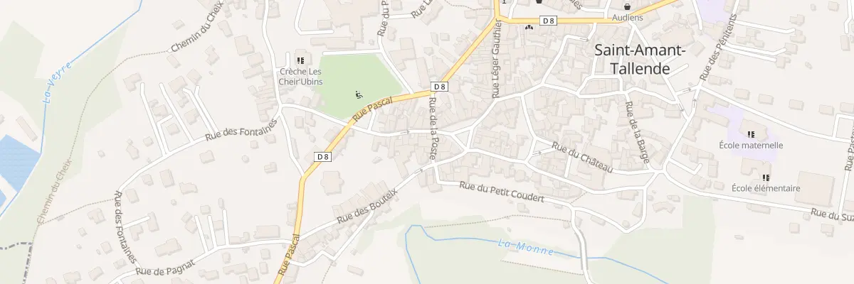 Plan du 8 Rue de la Poste à Saint-Amant-Tallende
