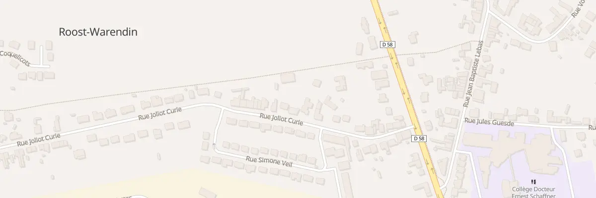 Plan du 195 Rue Joliot Curie à Roost-Warendin