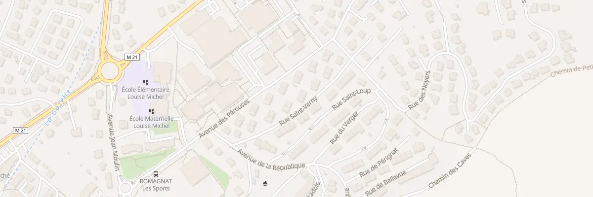 Plan du 13 Rue Saint-Verny à Romagnat