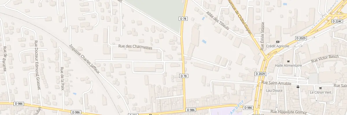 Plan du 20 Rue des Charmettes à Riom