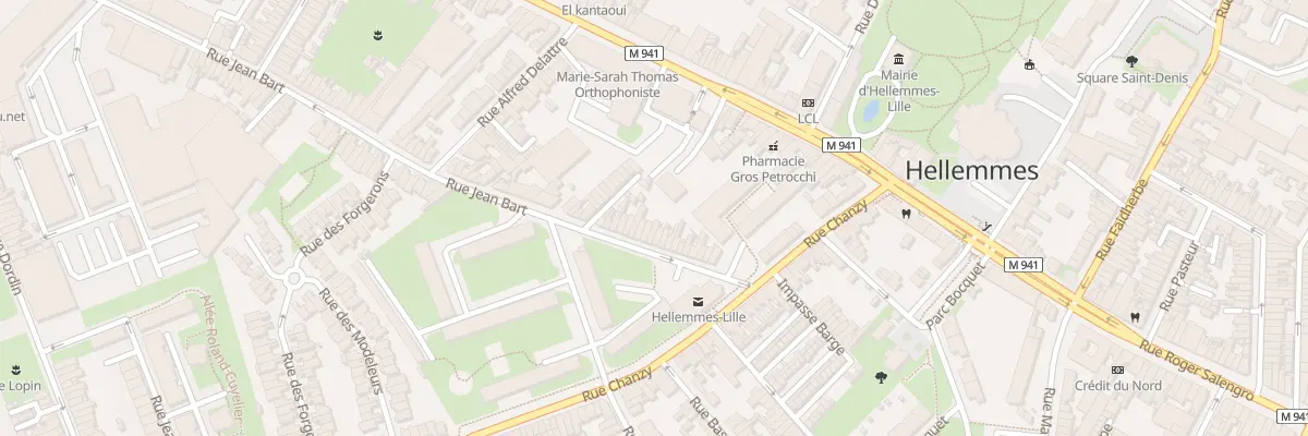 Plan du 30 Rue Jean Bart Hellemmes à Lille