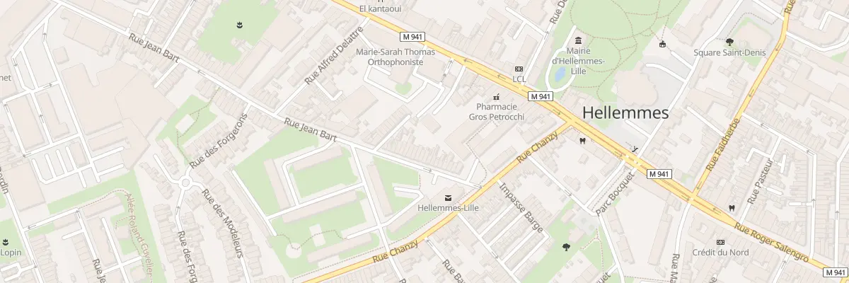 Plan du 28 Rue Jean Bart Hellemmes à Lille