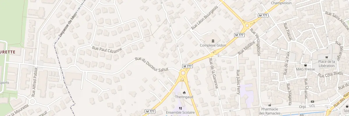 Plan du 3 Rue du Mirondet à Aubière