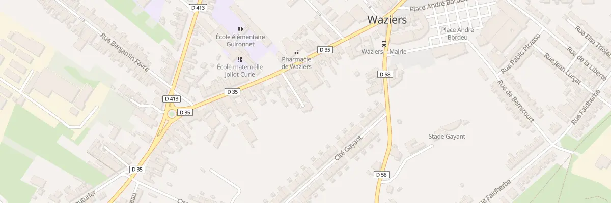 Plan du 45 Rue Pasteur à Waziers