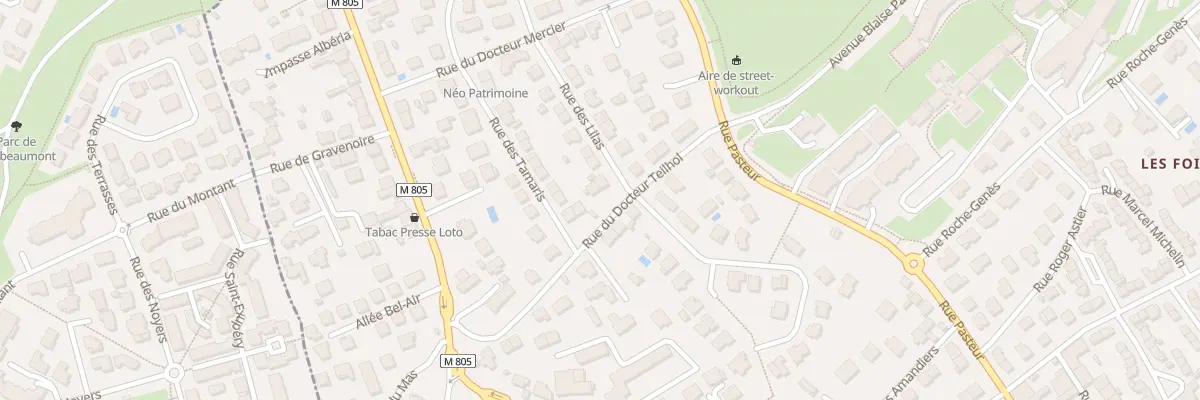 Plan du 13 Rue du Docteur Teilhol à Aubière