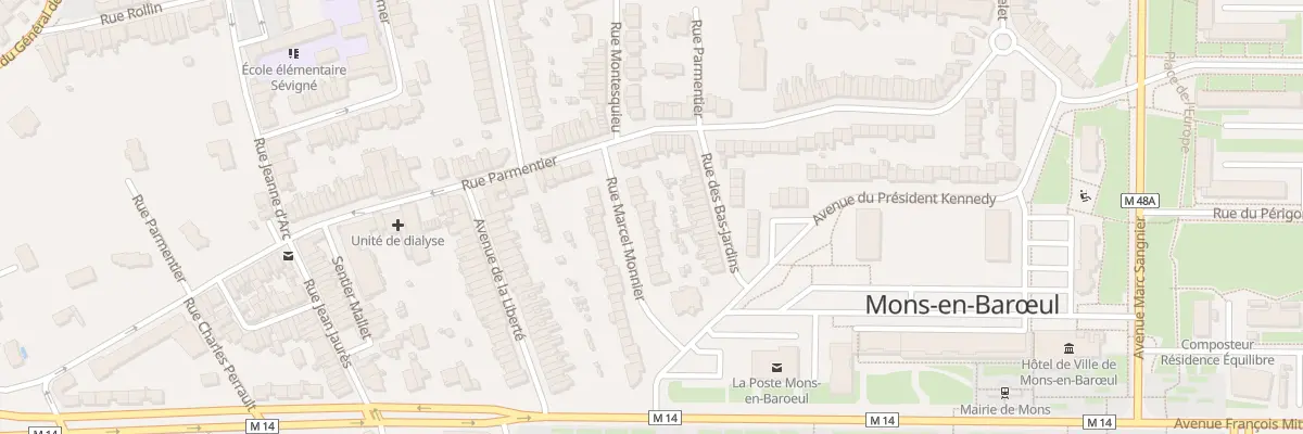 Plan du 16 Rue Marcel Monnier à Mons-en-Barœul