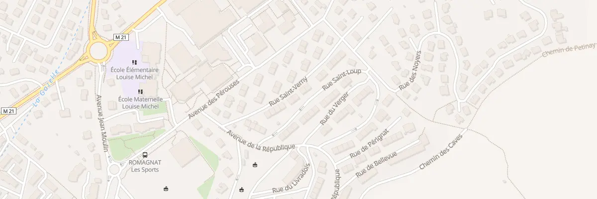 Plan du 12 Rue Saint-Verny à Romagnat