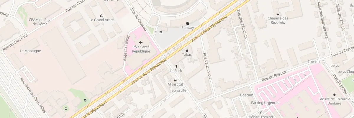 Plan du 94 Av de la République à Clermont-Ferrand