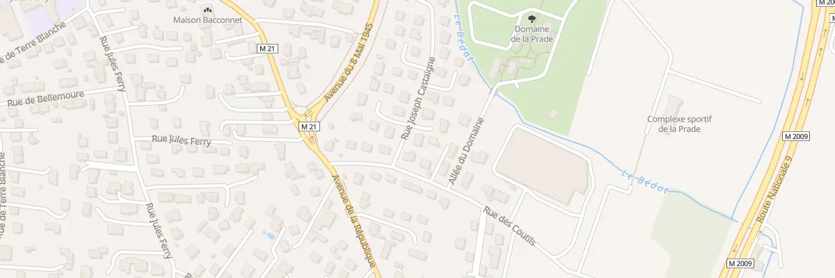 Plan du 2 Rue Joseph Castaigne à Cébazat