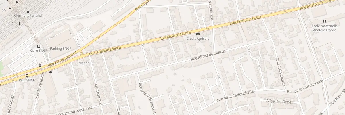 Plan du 27 Rue Alfred de Musset à Clermont-Ferrand