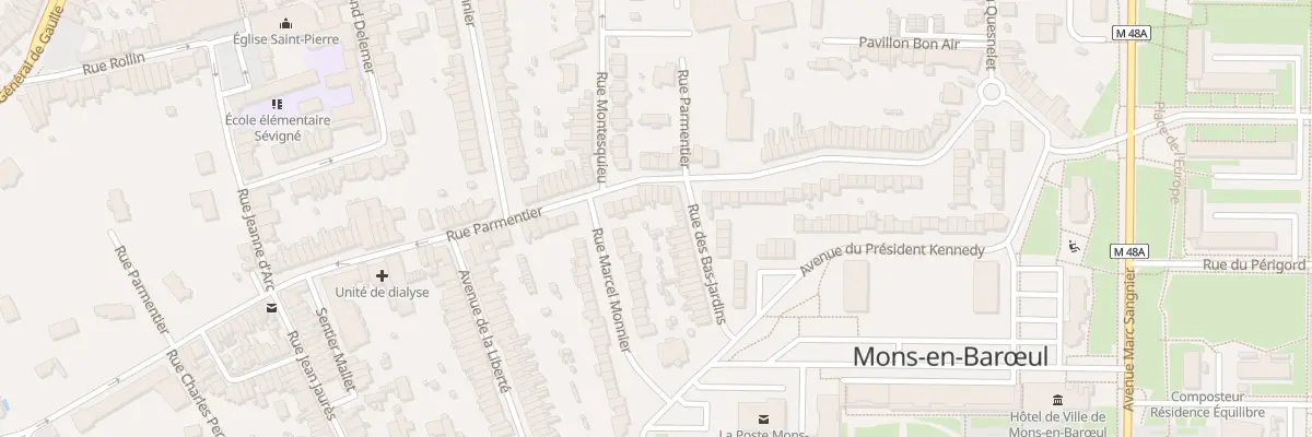 Plan du 74 Rue Parmentier à Mons-en-Barœul