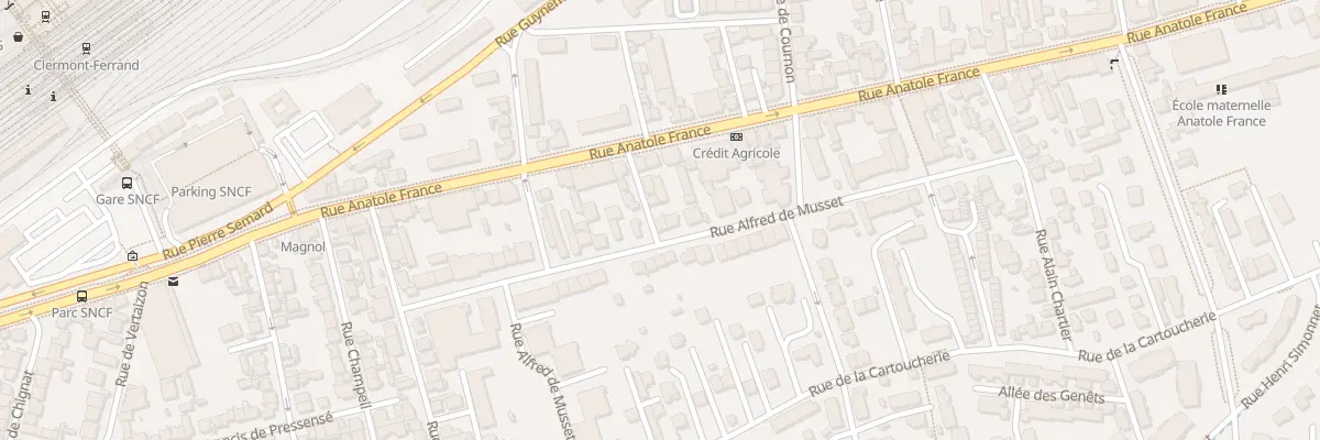 Plan du 29 Rue Alfred de Musset à Clermont-Ferrand